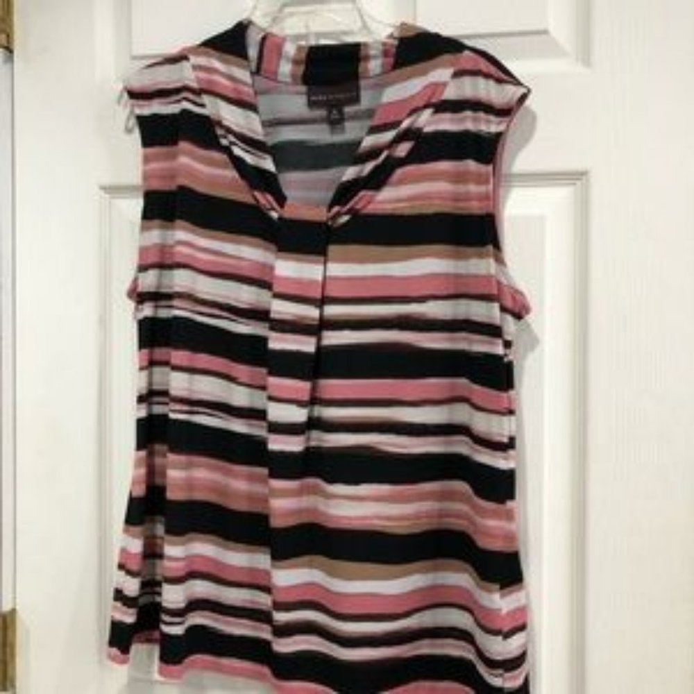 Dana Buchman Knot-Front Sleeveless Shirt
